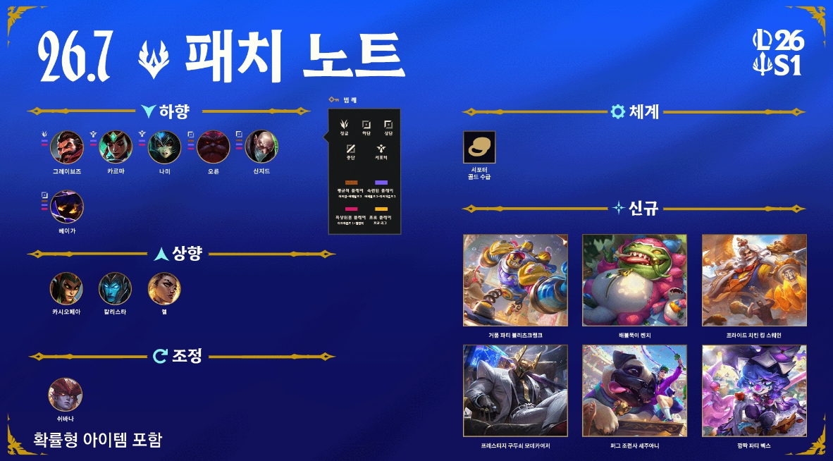 롤 점검 예정 확인하세요