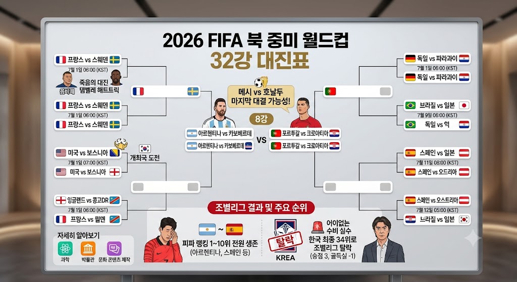 북중미 <b>월드컵 32강 대진표</b>