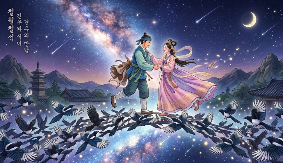 견우와 직녀 <b>칠월칠석</b> 음식과 뜻