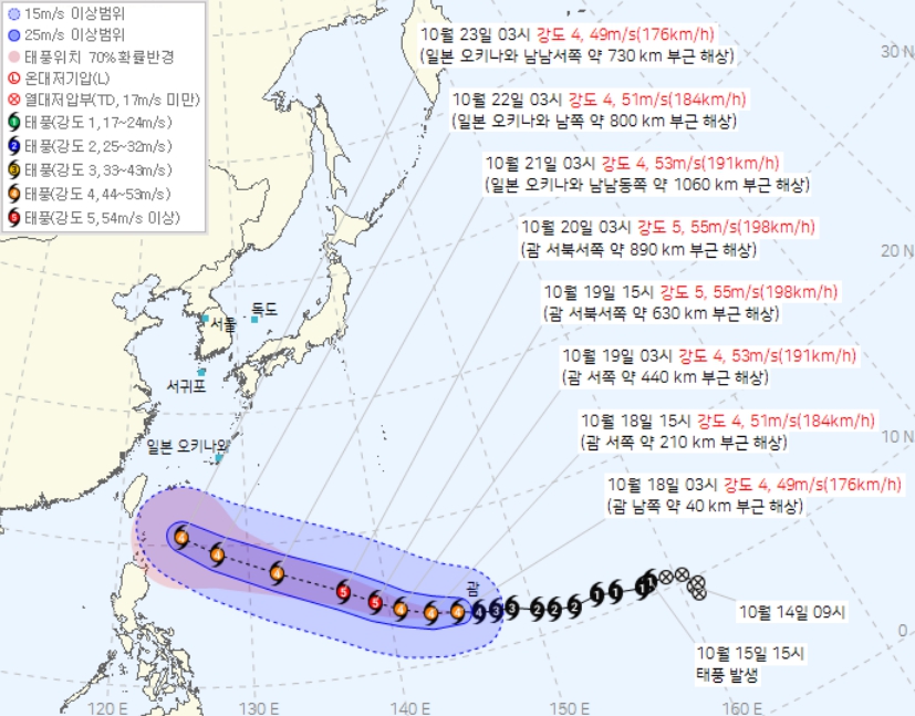 태풍 참피 현재 날씨와 예상 경로 분석